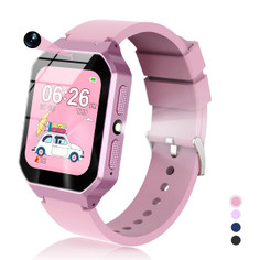 Smart Watch for Kids Ages 8-12, Smart Watch with 26 Games, Educational Toys, HD Camera, Video, Music Alarm, Audio Books, Learning Card, Flashlight (Pink) product